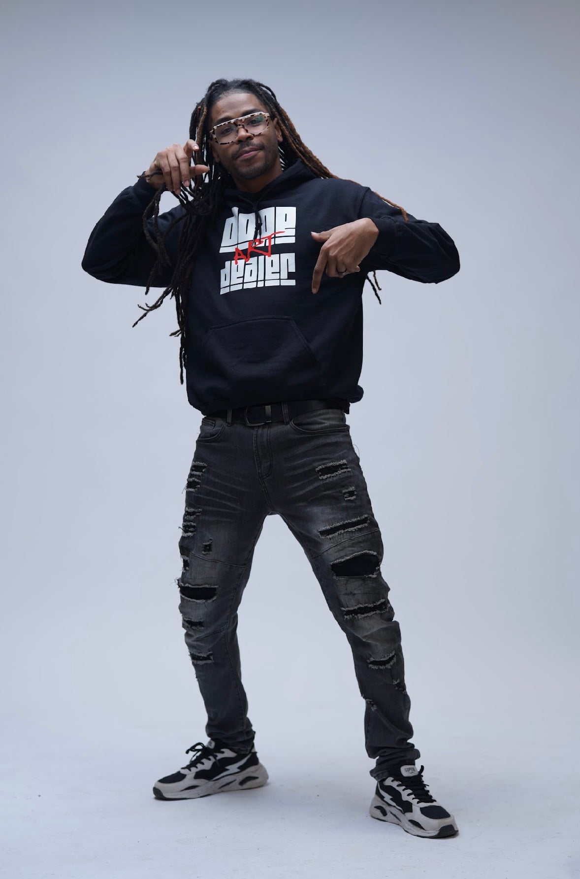 Hoodie- DopeARTDealer (Black)