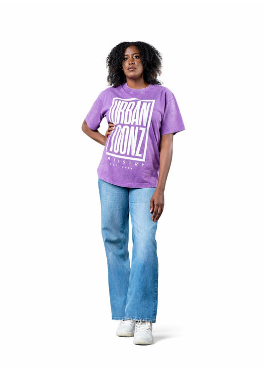 UrbanToonz Classic Box Logo Tee – Purple Punch