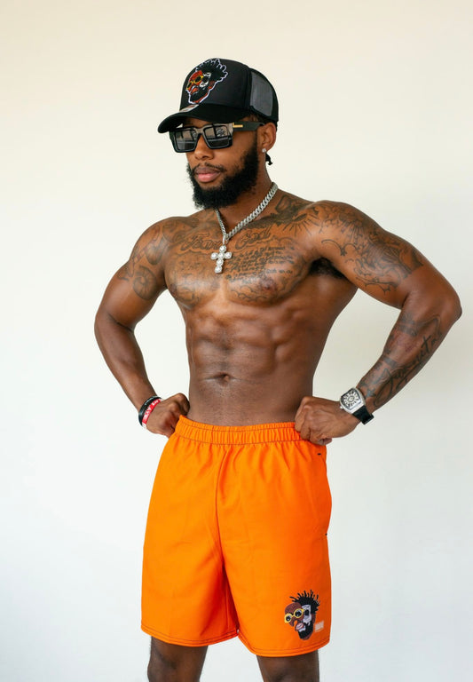 Gym Short/ Swim Orange
