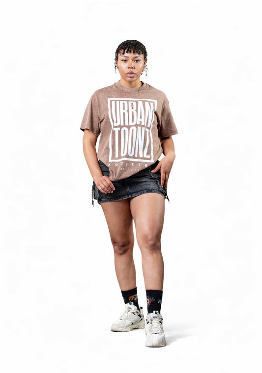 UrbanToonz Classic Box Logo Tee – Sun Gold