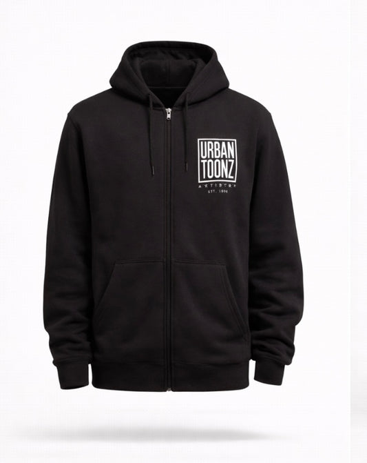 UrbanToonz Artistry™ Black Zip-Up Hoodie