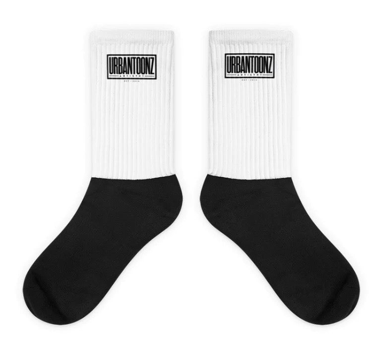 Socks- Retro (White/Black)
