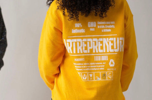 ARTrepreneur Statement Crewneck – Mustard