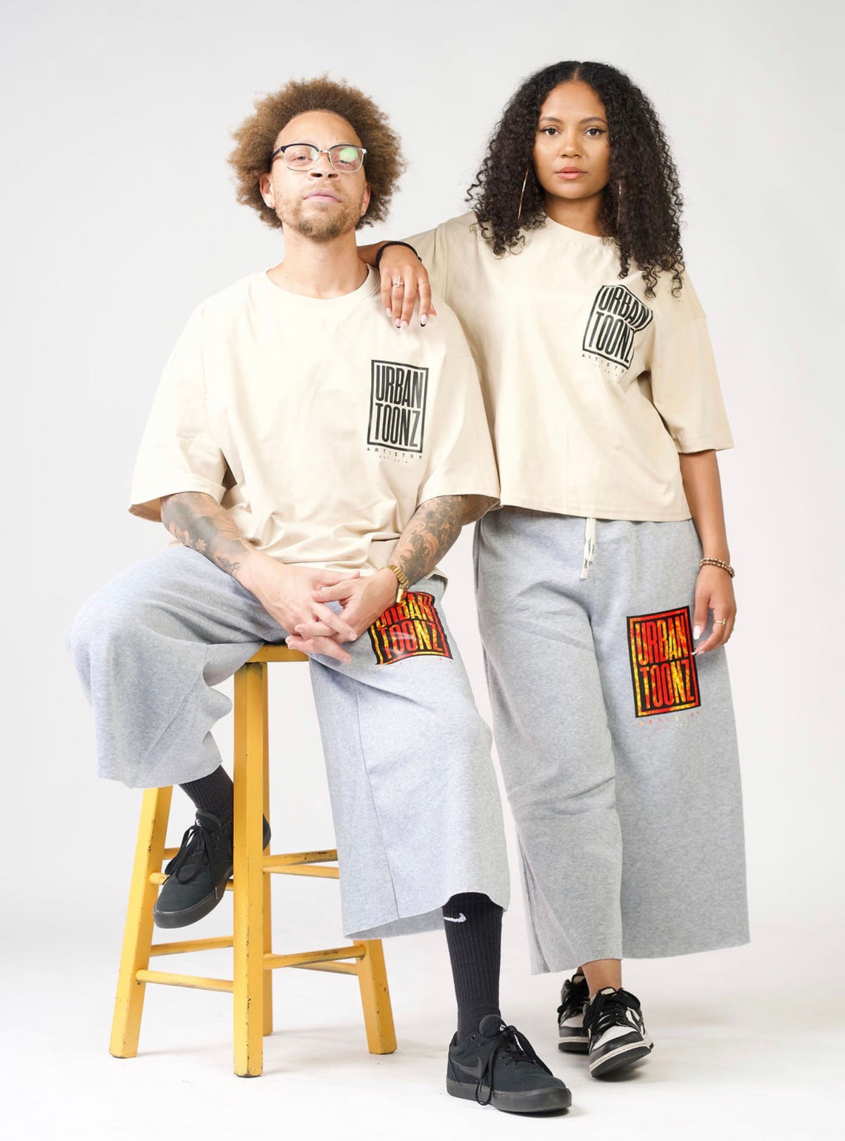 Oversized long/wide Sweat Shorts - Grey