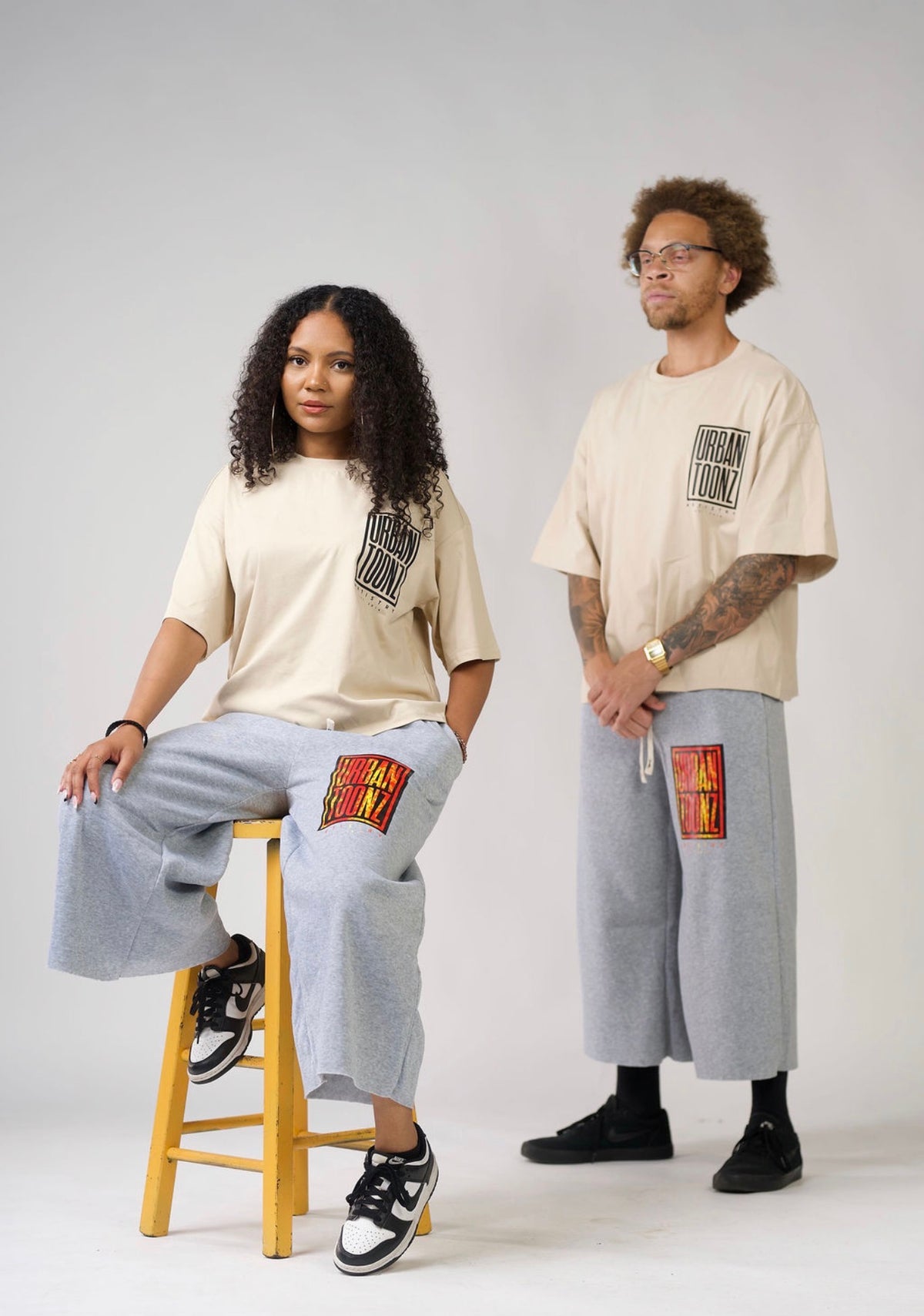 Oversized long/wide Sweat Shorts - Grey