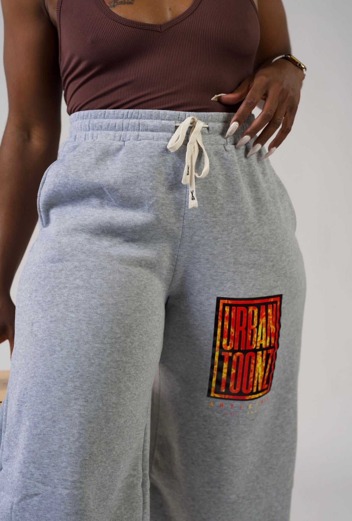 Oversized long/wide Sweat Shorts - Grey
