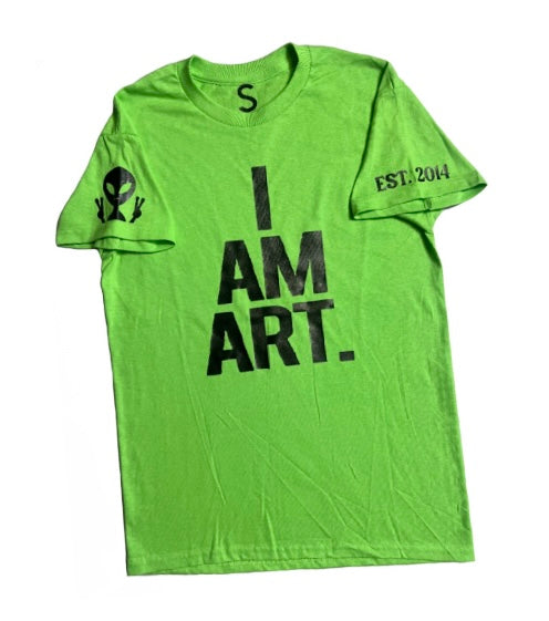 T-Shirt- I AM ART: Alien (Green)