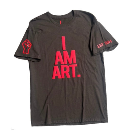 T-Shirt- I AM ART: Fist (Brown)